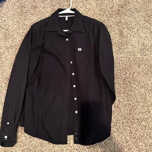 Cinch Black Button Down Shirt Casual Top